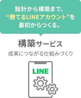 設計から構築まで、“勝てるLINEアカウント”を最初からつくる。